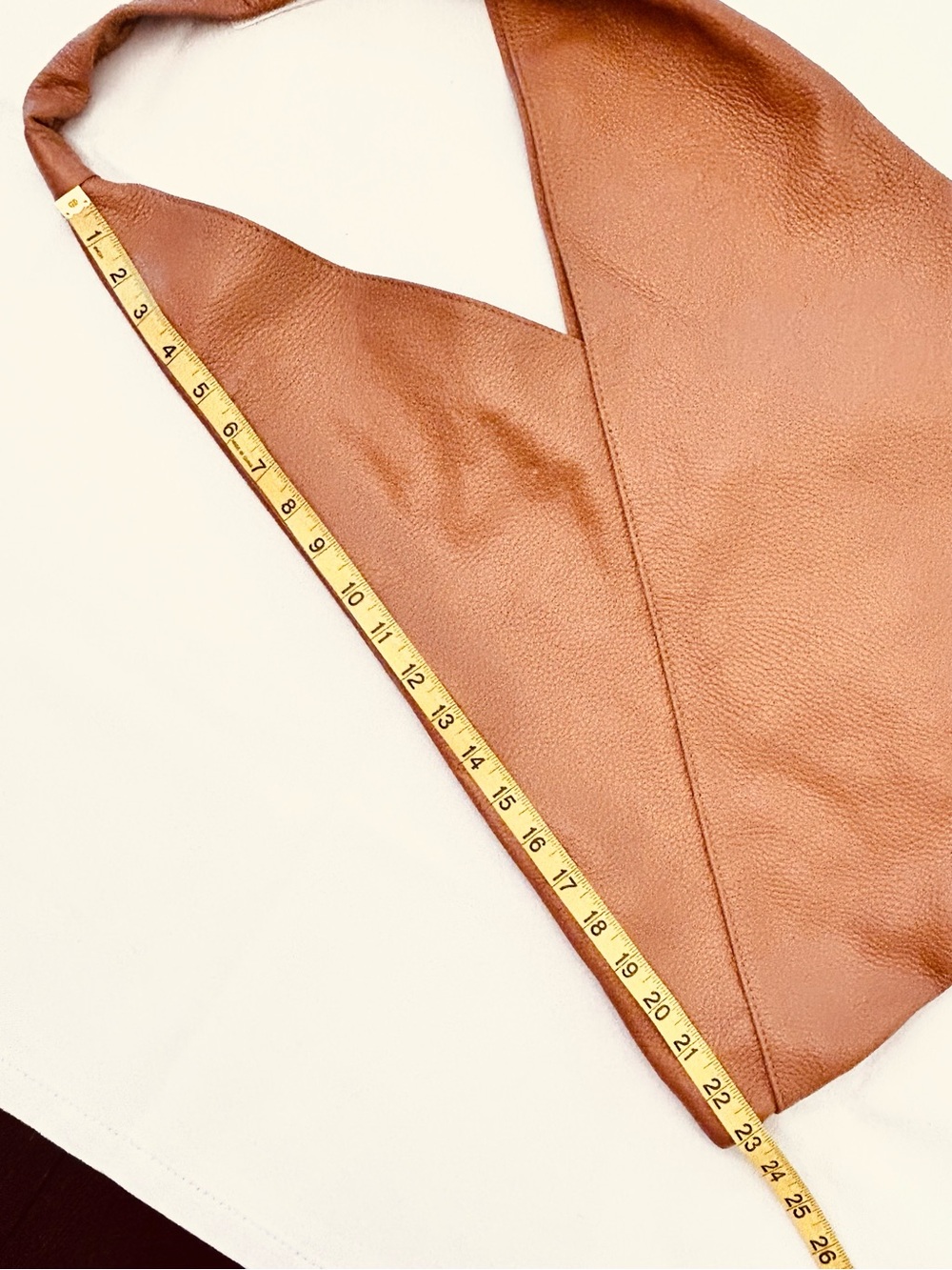 Marlon Giselle Leather Bag Slouchy Hobo Raw Suede Interior Made in Italy NEW - Picture 16 of 16